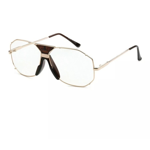 Designer Oversized Square Aviators Sunglasses - Picture 2 of 3